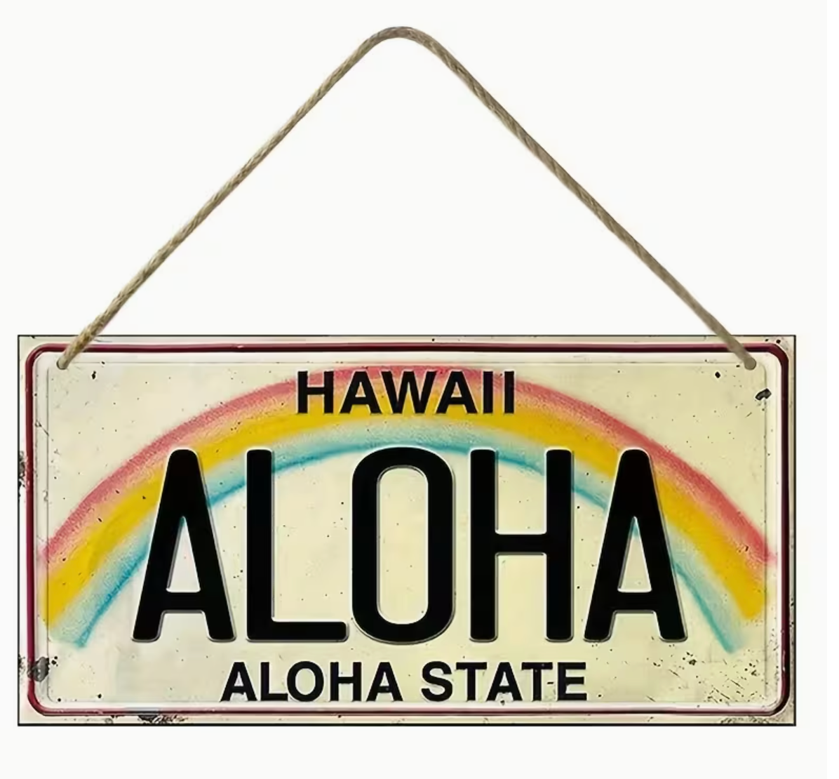 Placa Decorativa Vintage “ALOHA” – Estilo Hawai